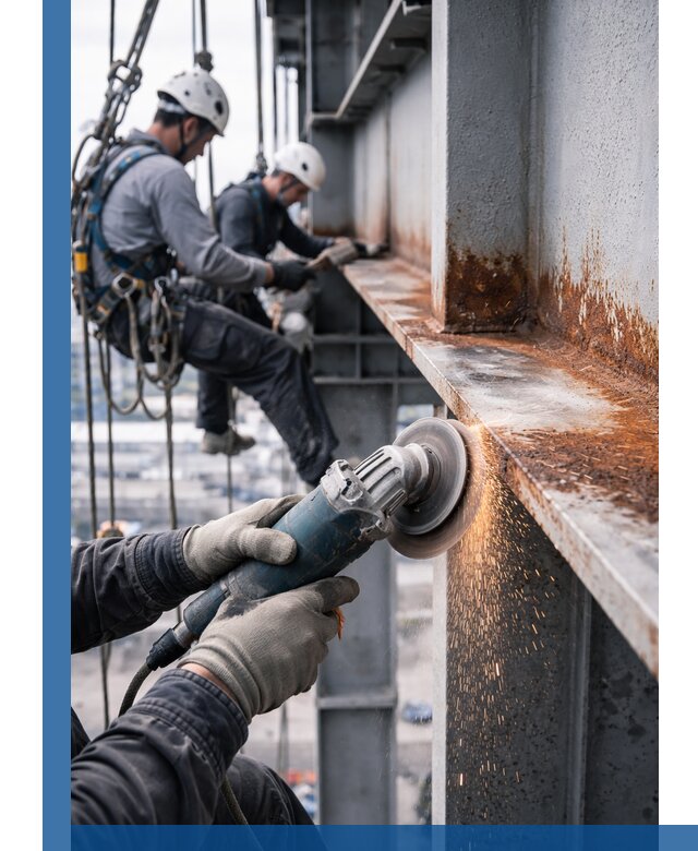 Зачистка металла от ржавчины и подготовка поверхностей в Сердобске