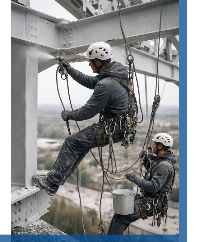 Покраска металлоконструкций на высоте в Сердобске 354 р |ВЫСОТНИК-Срд