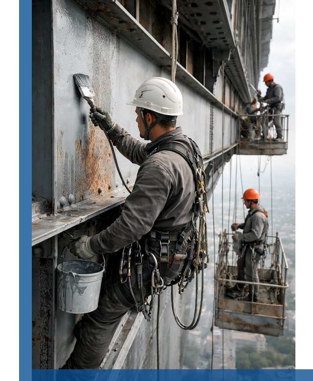 Покраска металлоконструкций на высоте в Сердобске профессионально