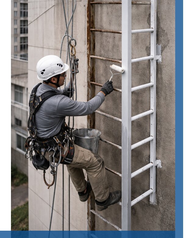 Покраска пожарных лестниц в Сердобске от 4550 р. | ВЫСОТНИК-Срд