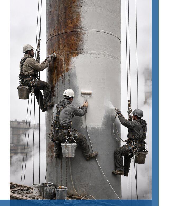 Покраска дымовых труб в Сердобске от 8594 р. | ВЫСОТНИК-Срд