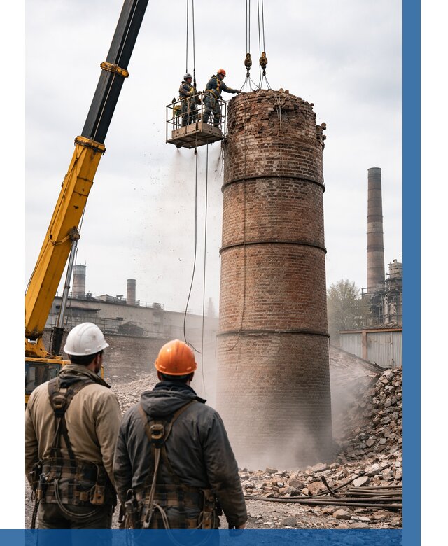 Демонтаж дымовой трубы в Сердобске от 90999 р. | ВЫСОТНИК-Срд, смета