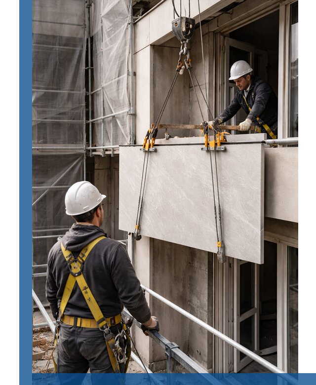 Подъем керамогранита на этаж в Сердобске грузчиками и техникой