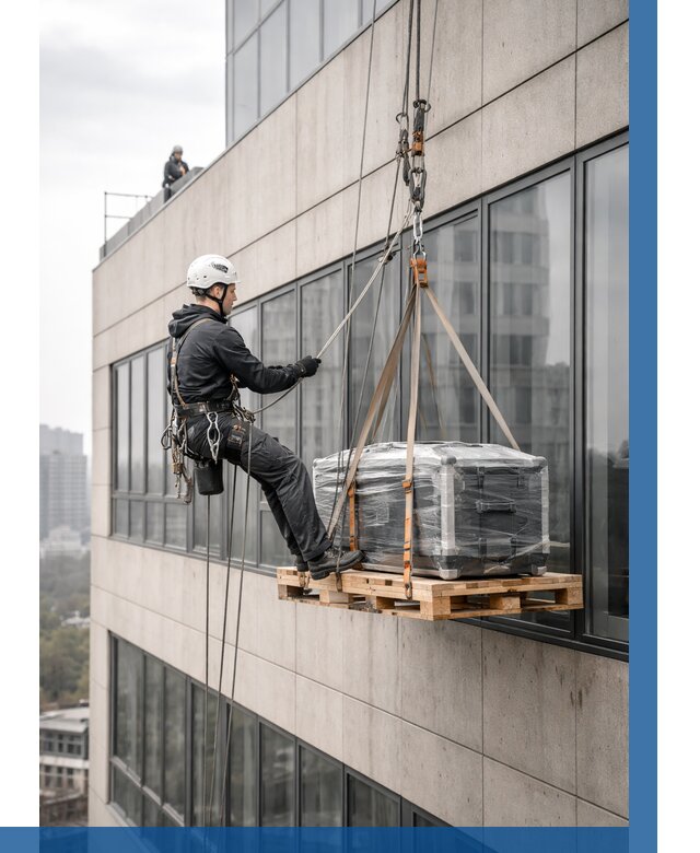 Спуск груза по фасаду в Сердобске от 3539 р. | ВЫСОТНИК-Срд