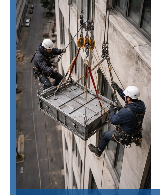 Спуск и подъем грузов по фасаду в Сердобске для зданий