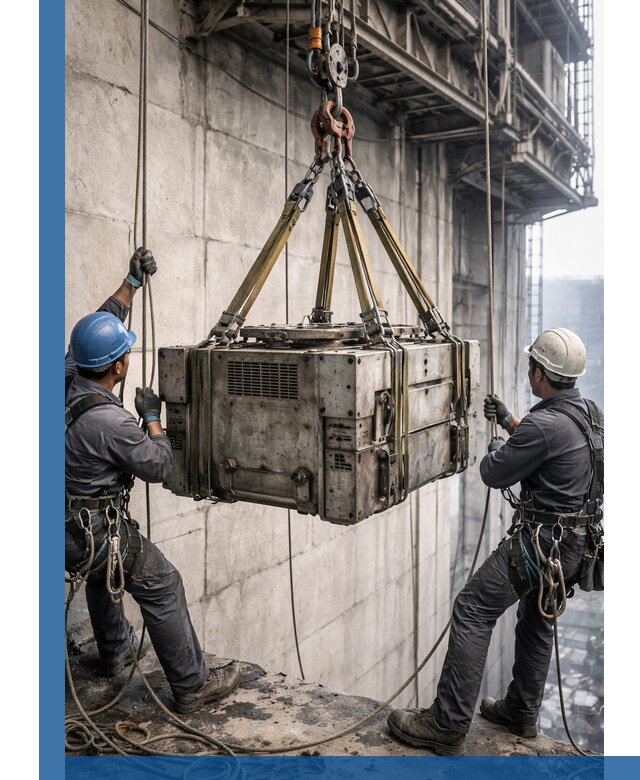 Такелажные работы на высоте, подъем и монтаж грузов в Сердобске