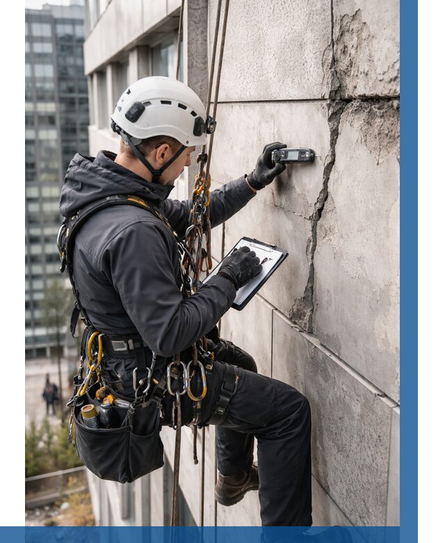 Обследование фасада альпинистами в Сердобске от 121 р. | ВЫСОТНИК-Срд