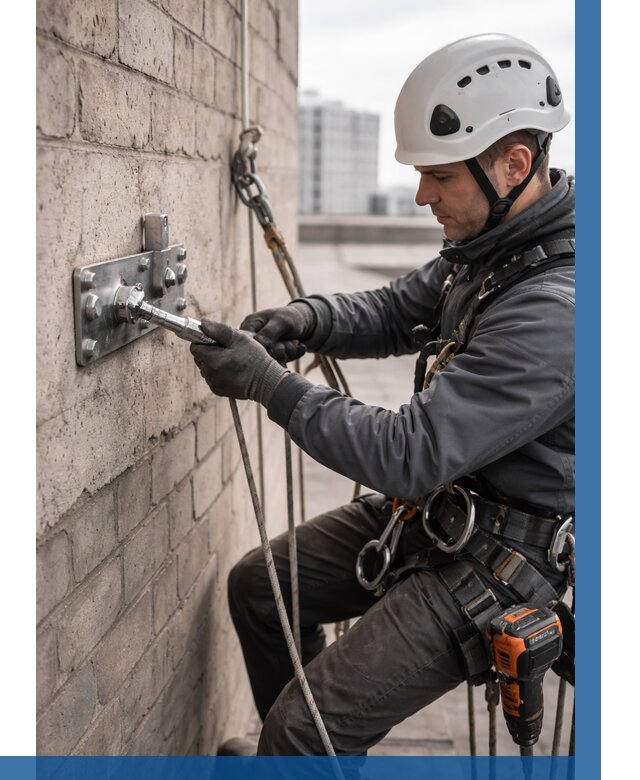 Установка анкерных точек в Сердобске от 3539 р. | ВЫСОТНИК-Срд