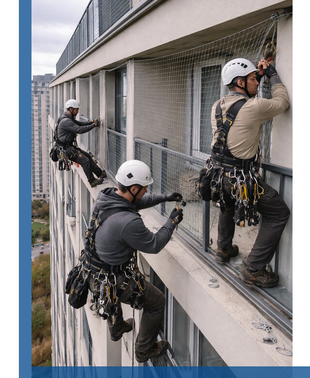 Профессиональный монтаж защитной сетки от птиц в Сердобске